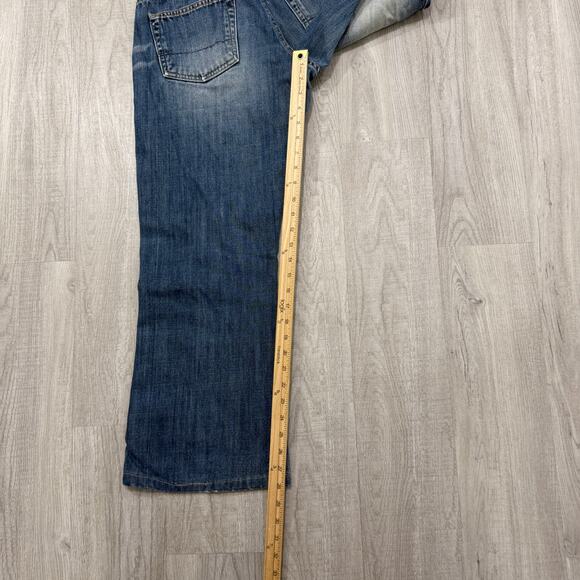 Vintage Abercrombie & Fitch Flare Jeans Women's 31x32 (Fits 31x28) Blue Faded - Picture 11 of 13